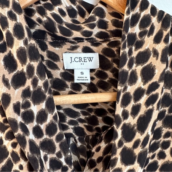 J Crew Factory leopard tie neck blouse - Picture 5 of 8